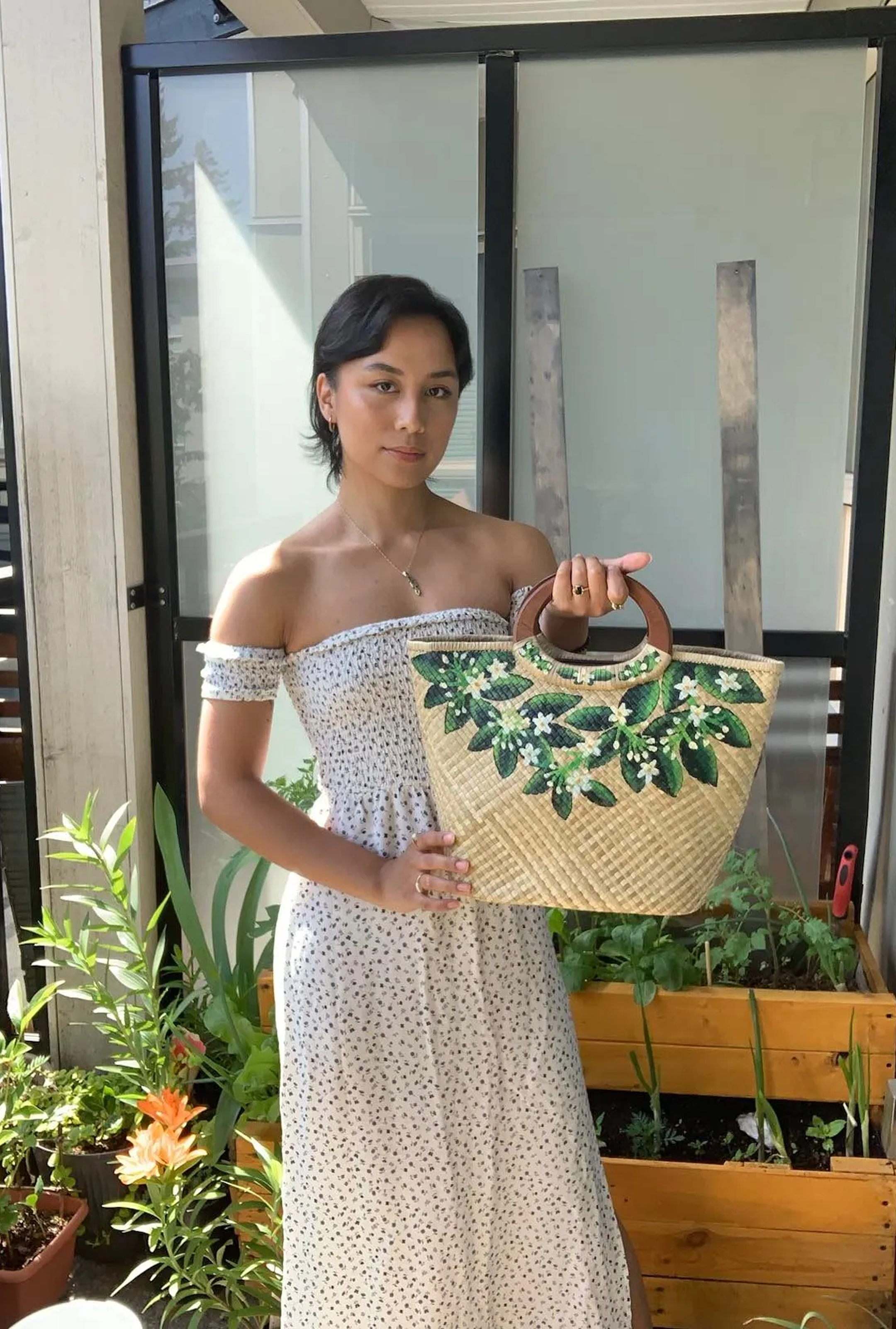 Hand-painted Buri Bag