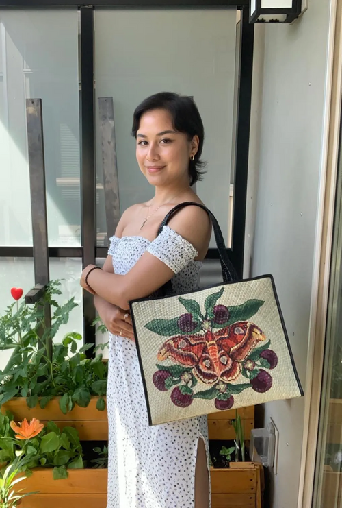 Hand-painted Buri Tote
