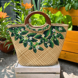 Hand-painted Pandan bag